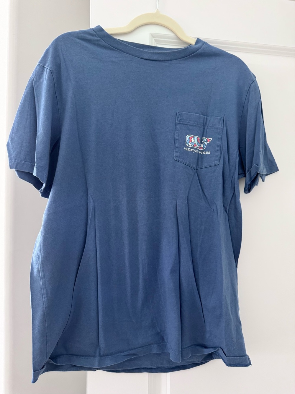 Vineyard Vines Short Sleeve Pocket Tee in Slate Blue
